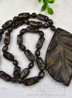 沉香随形长款民族风奇楠毛衣项链