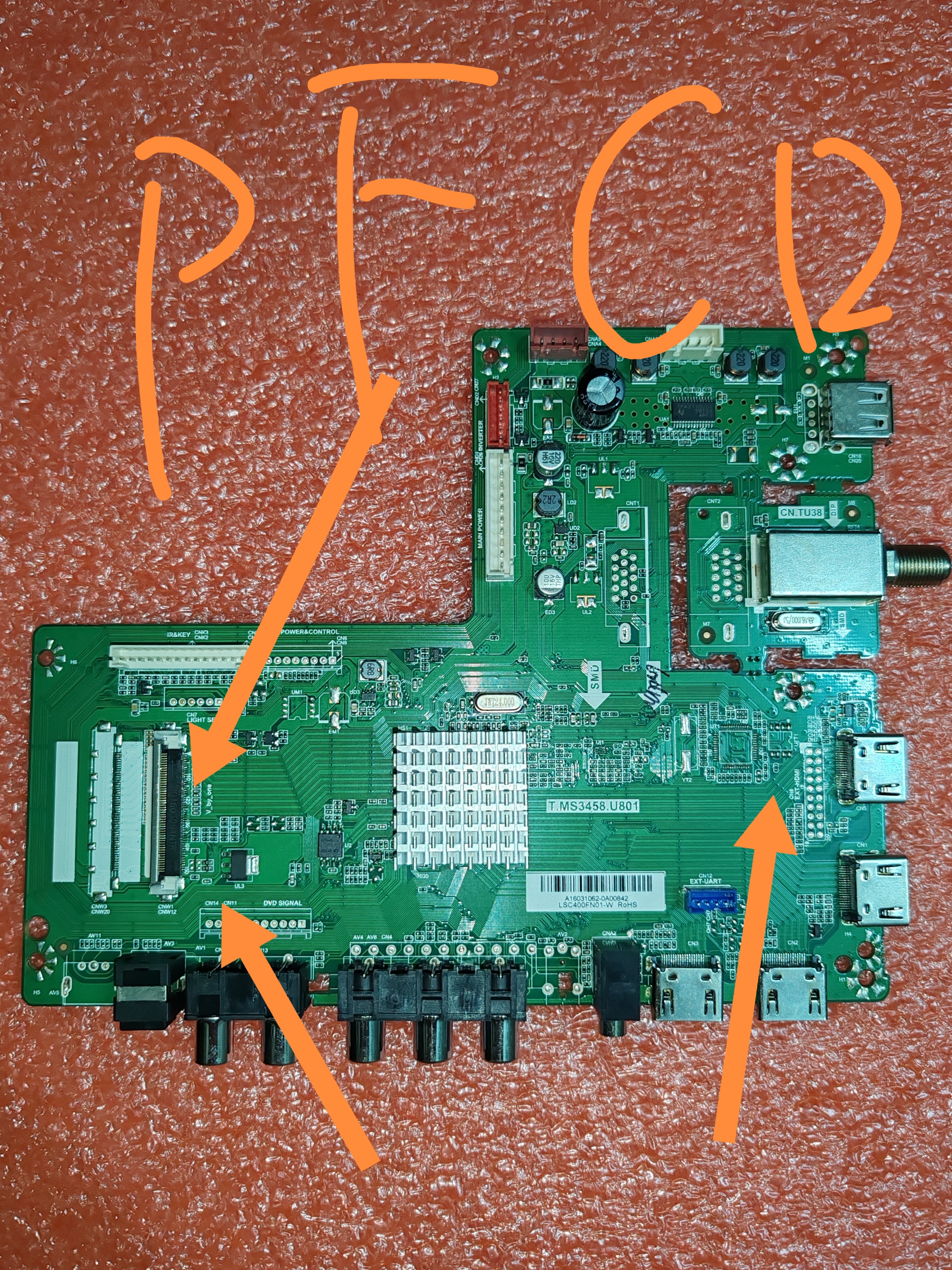 T.MS3458.U801  韩国语英语配三星屏国外电视机主板全新对好接口