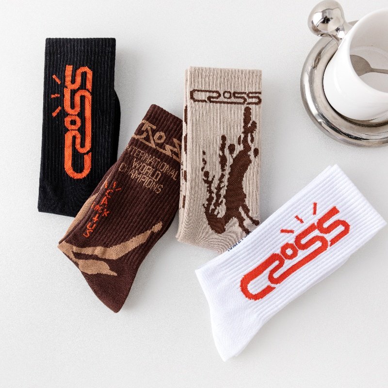 TS街头运动潮牌男女中筒袜