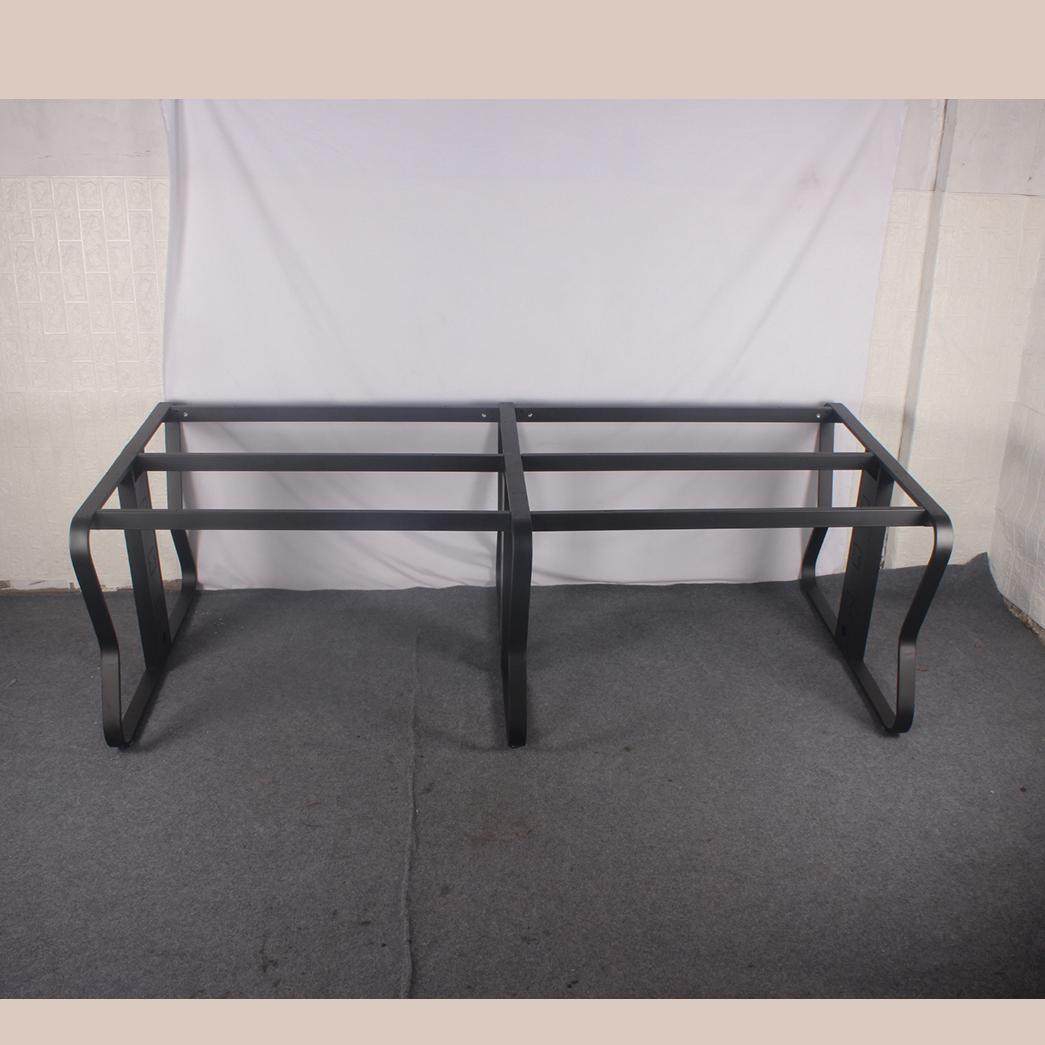 办公桌架脚支架桌子腿铁架会议桌4人位铁艺黑色办公台架桌腿钢架