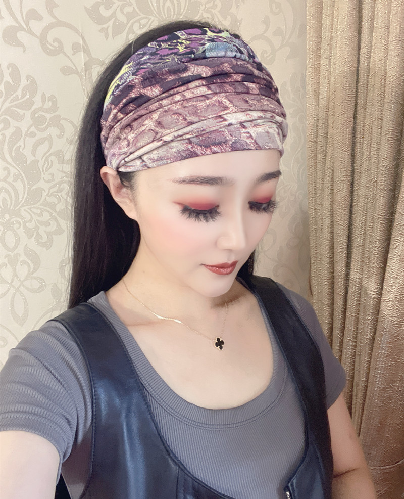 妖梦发带柔软布艺欧美宽边遮盖