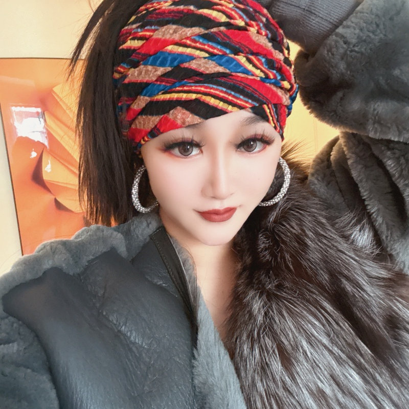 欧美流行发饰空顶帽女包头巾时尚头带多用途防风遮盖发巾围巾围脖