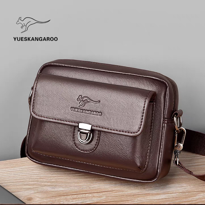 *麦克袋鼠手机包男多功能休闲小背包真皮单肩斜挎包男穿皮带腰包,箱包皮具/热销女包/男包,男士包袋,淘宝优惠券,粉丝福利购,淘宝优惠卷