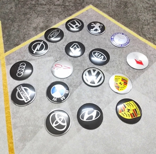 通用改装60mm大众奥迪宝马丰/本田沃森BBS原车轮毂盖贴标铝质弧面