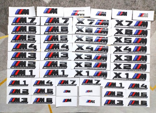 适用于宝马M7雷霆版M8车标后尾标X5X6M2M5字标改装标志运动M3车贴