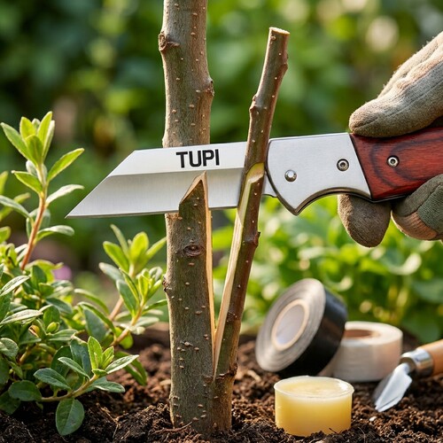 TUPI嫁接刀德国进口钢嫁接刀精品嫁接刀高硬度芽接刀新款果树修剪
