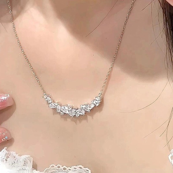 紫藤花微笑项链女纯银s999高级感