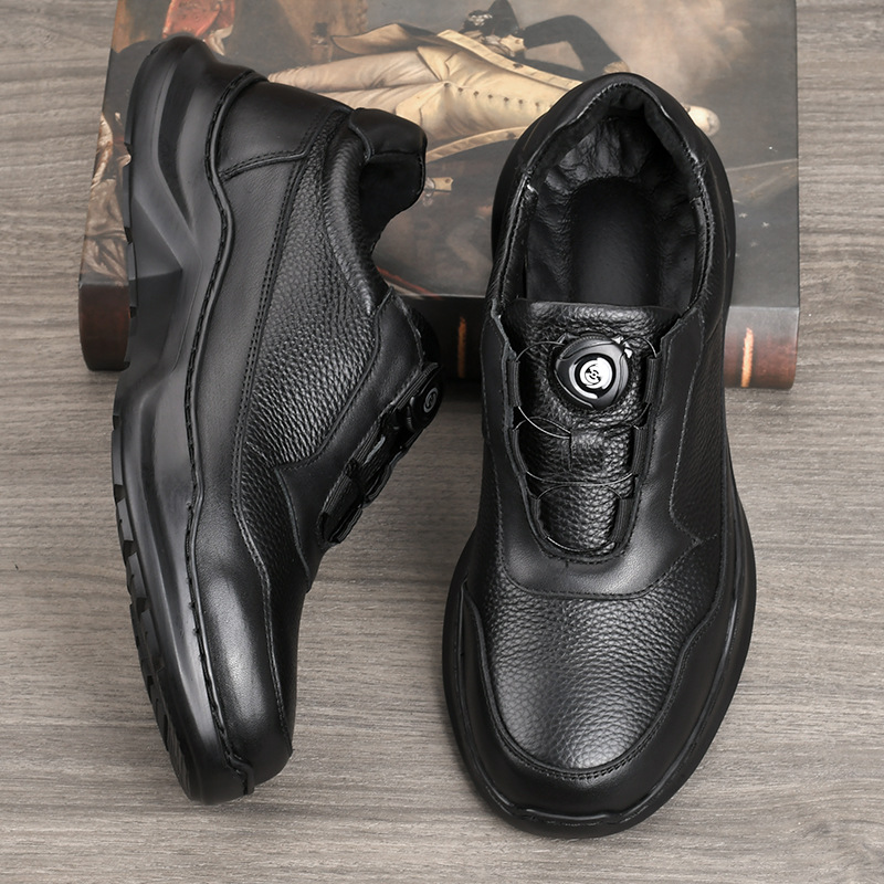 新款真皮头层牛皮男士休闲皮鞋