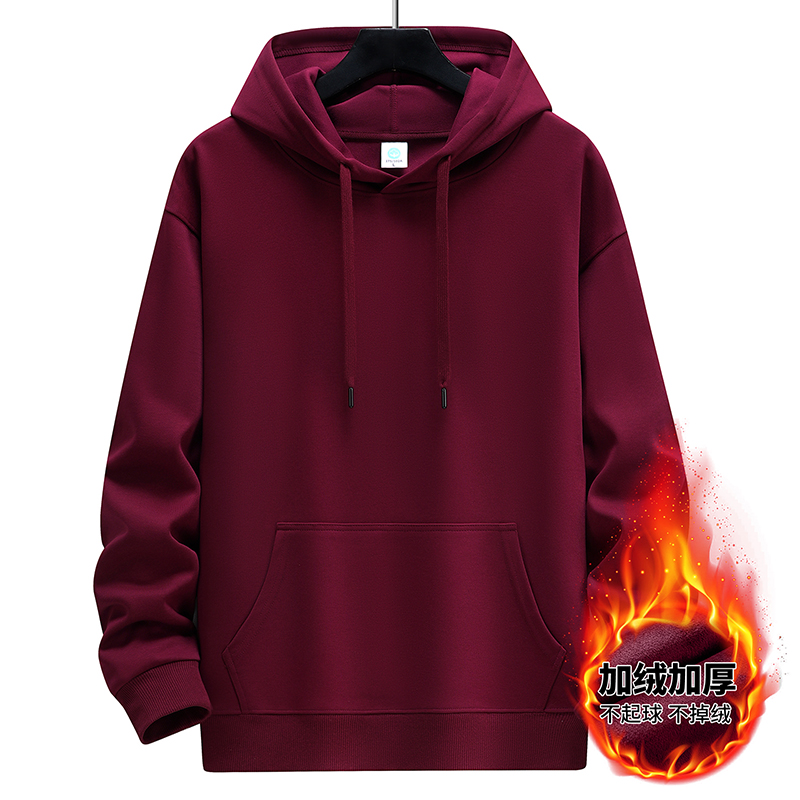 男纯棉连帽卫衣休闲宽松运动帽衫
