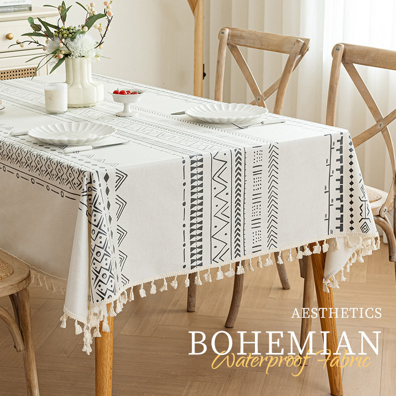波西米亚防水防油桌布防滑耐脏污餐桌布单人防尘复古茶几餐桌盖巾,居家布艺,椅套/椅垫,淘宝优惠券,粉丝福利购,淘宝优惠卷