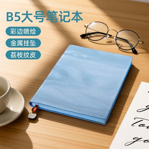 B5重磅加厚荔枝纹软皮记事本定制