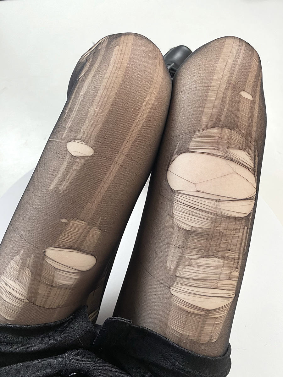 手撕袜性感连裤袜黑色情趣丝袜