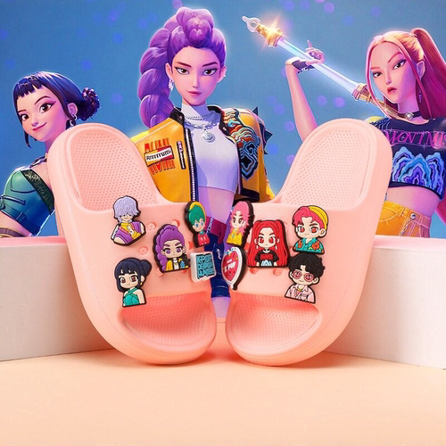 KPOP猎魔女团女童防滑凉拖鞋