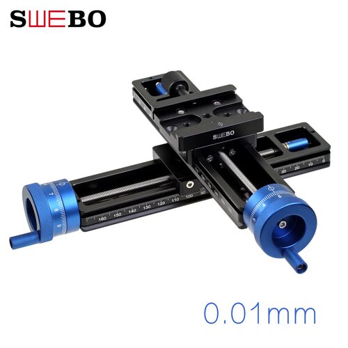 SWEBO双向蓝色杠精微距云台 精度0.01毫米 达到千分尺级
