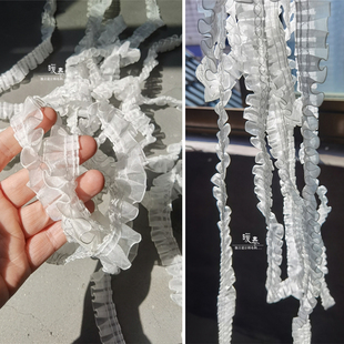 饰手工DIY蕾丝面料 白银丝边质感触觉花边 服装 布条材料辅料 装