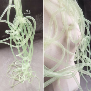 立体1公分青柠色扭曲管缠绕管子手工材料辅料diy婚庆装 饰挂件材料