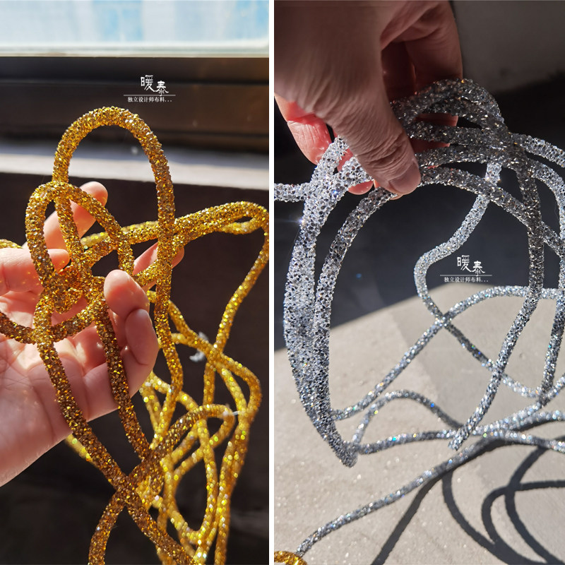 璀璨金银蛇 设计师辅料材料 特殊造型diy婚庆装饰道具造型绳布料