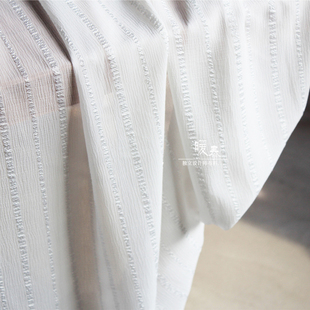 浪里白条透视肌理雪纺 垂顺微皱肌理布 设计师时装衬衫面料