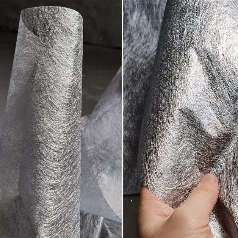 设计师触感线条半透轻薄面料 双面蝉翼白银色 肌理线性纹理布料