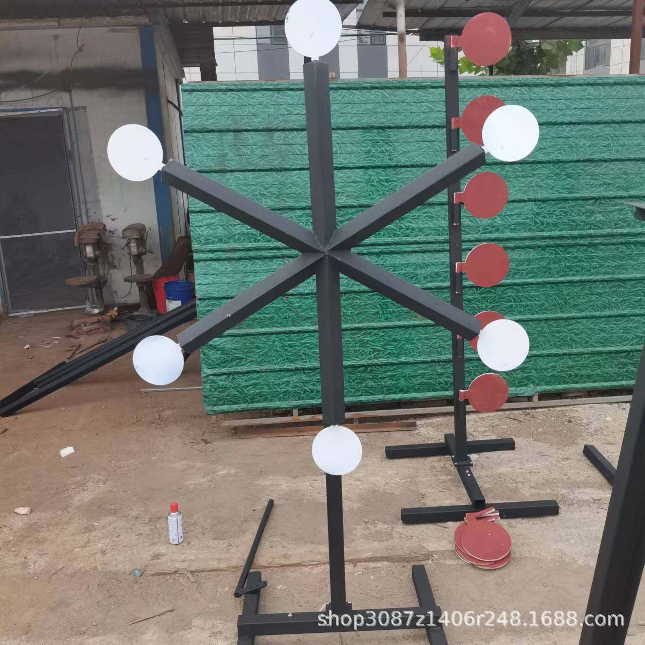 防弹钢板切割胸环靶半身靶防弹插板加防弹板六头靶风车靶起倒靶