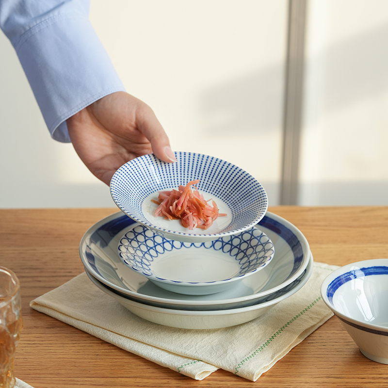 肆月釉下彩陶瓷家用味碟