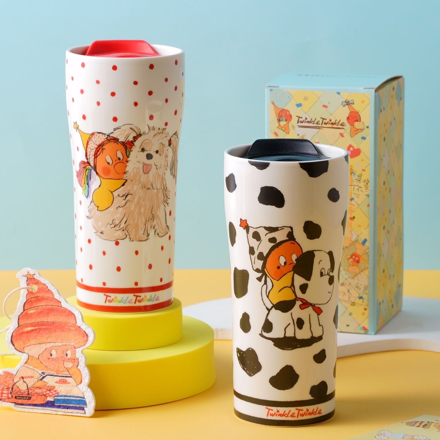 肆月陶瓷星星人大容量保温杯学生