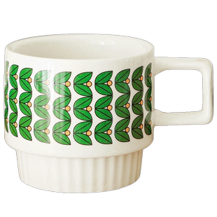 肆月中古咖啡杯北欧风高级感陶瓷喝水的杯子马克杯家用下午茶水杯