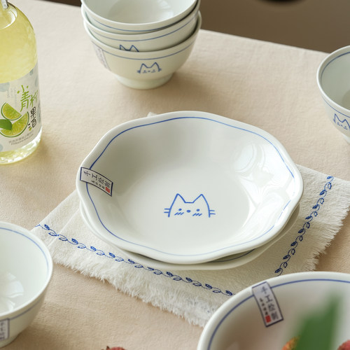 热销第一丨手绘猫咪陶瓷餐盘新款