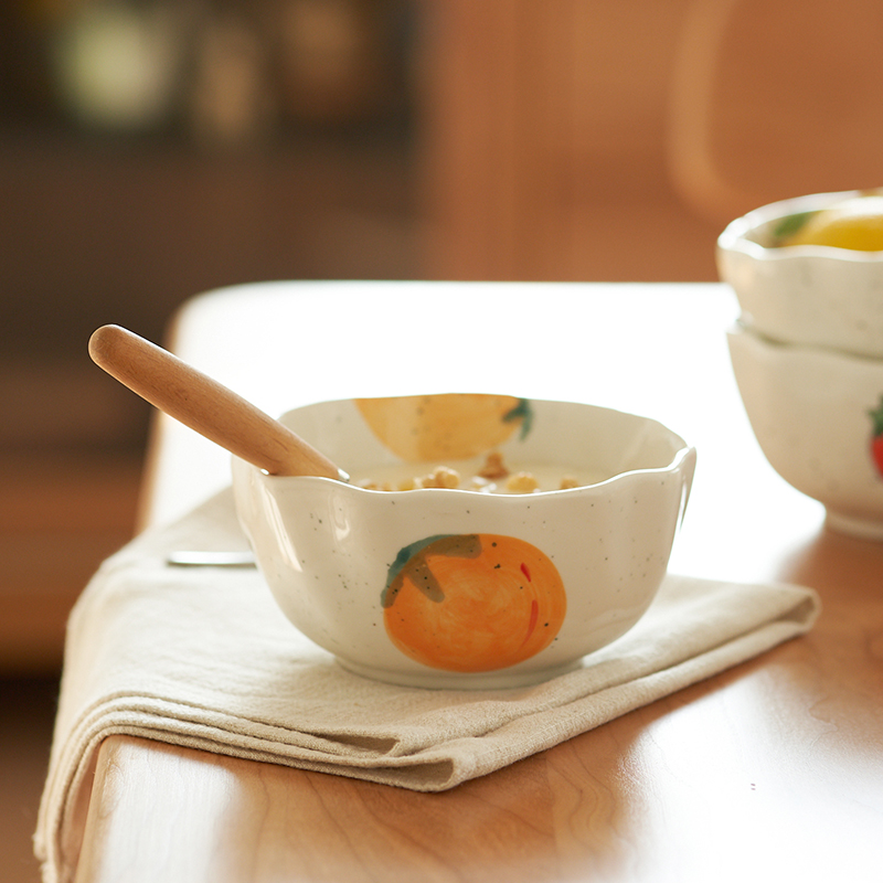 肆月可爱家用陶瓷米饭碗