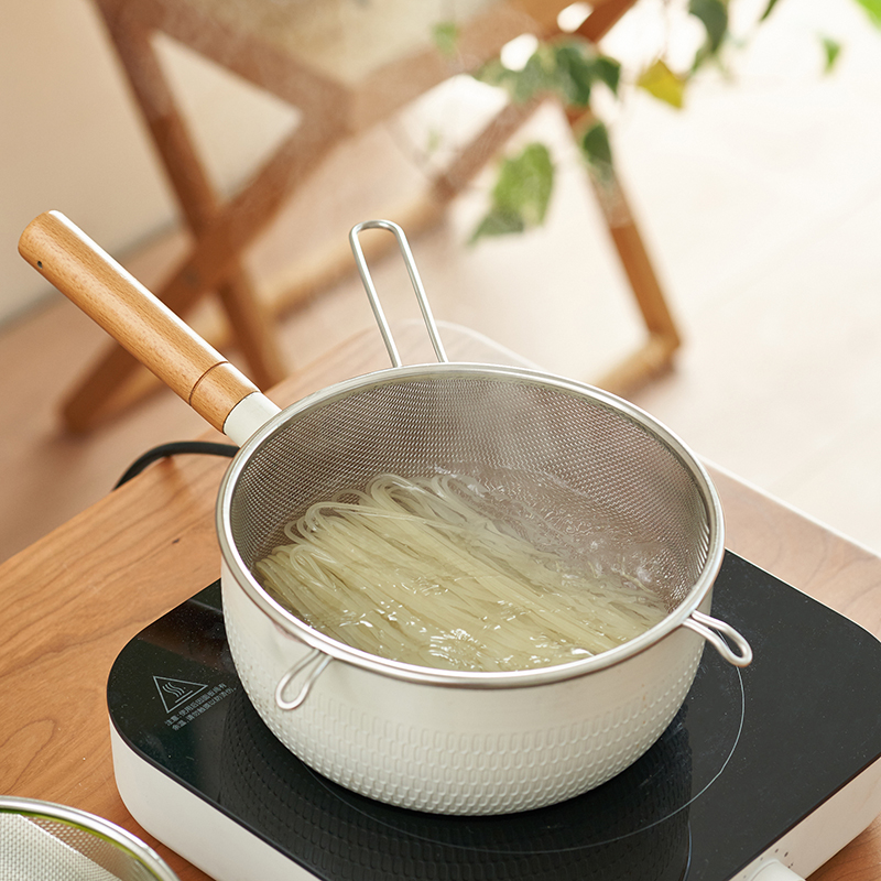 肆月雪平锅滤网不锈钢煮面捞面焯水漏网厨房麻辣烫漏筐捞饺子神器