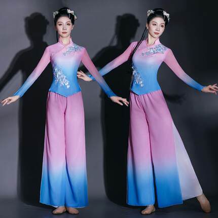 韩式服装韵服剧目古典舞服飘飘中国舞身舞蹈练功仙气套装女成人演