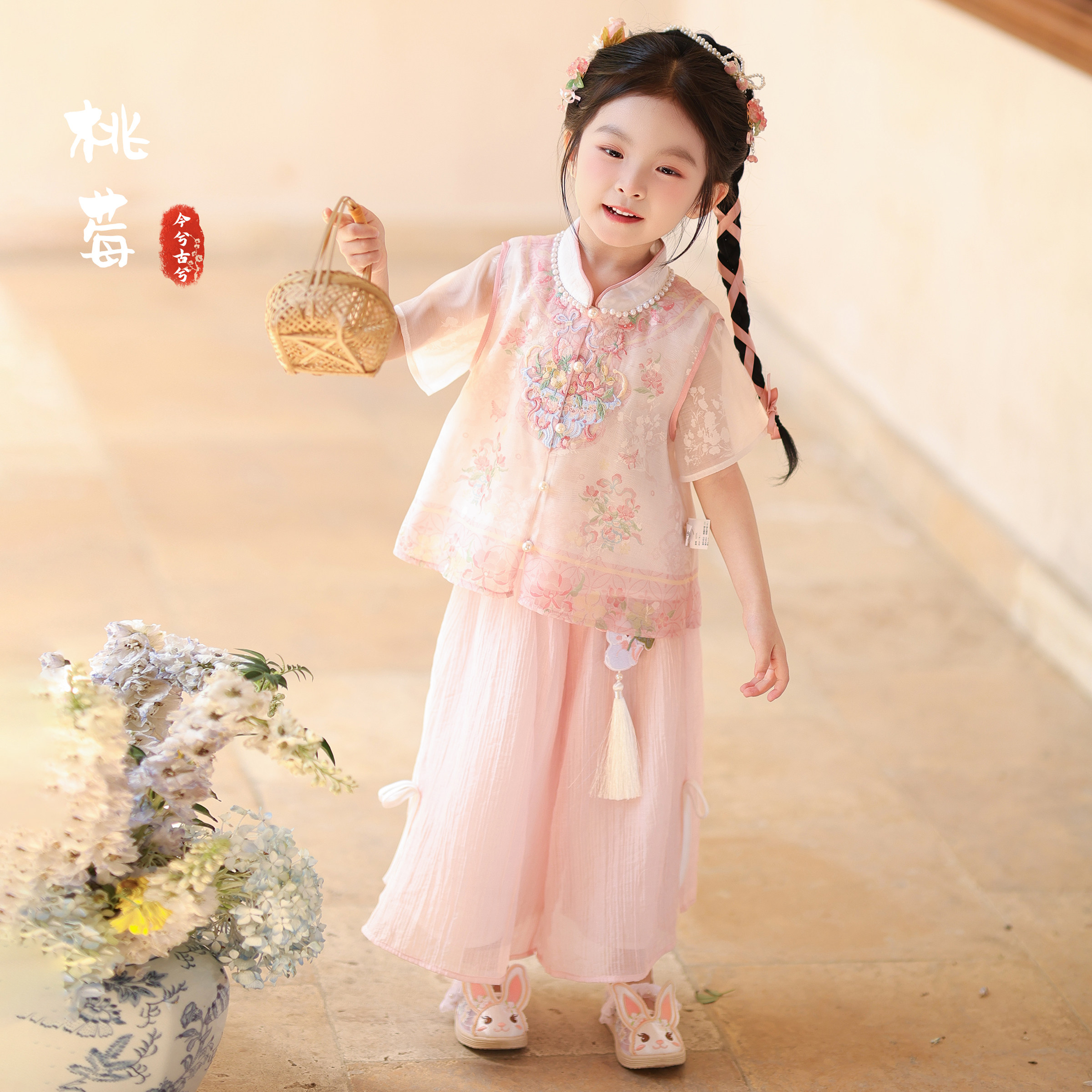 高档今兮古兮女童汉服套
