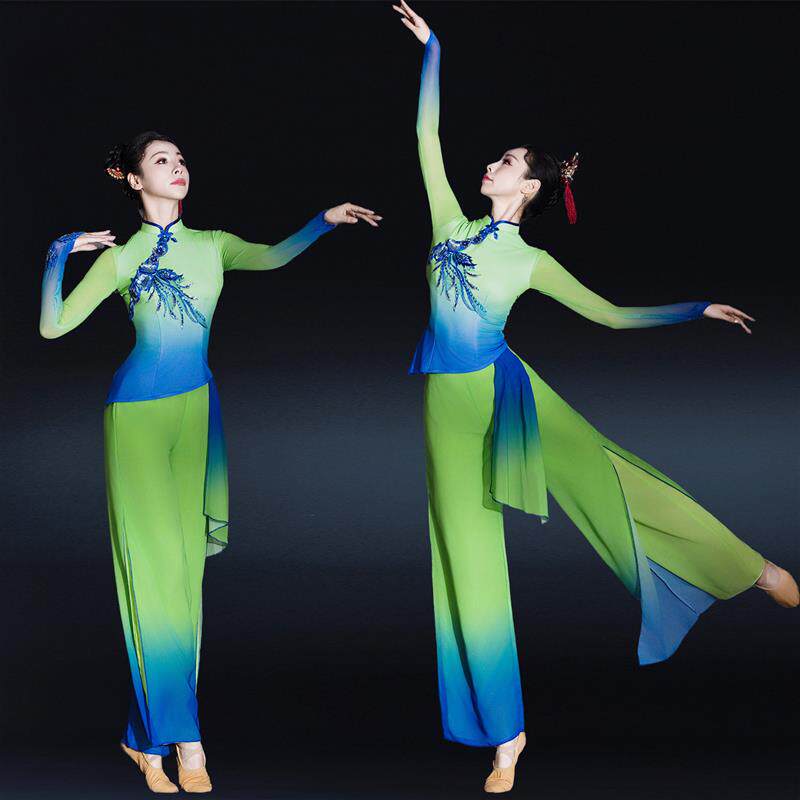 韩式广场新款女演出服古典舞胶州扇子舞蹈服装2026舞秧歌剧目表演