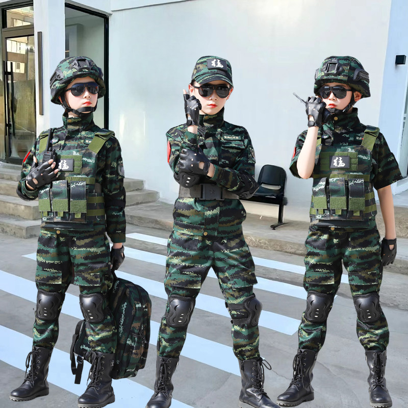 高档儿童迷彩服男童套装特种兵衣服CS玩具装备户外秋冬小学生军训