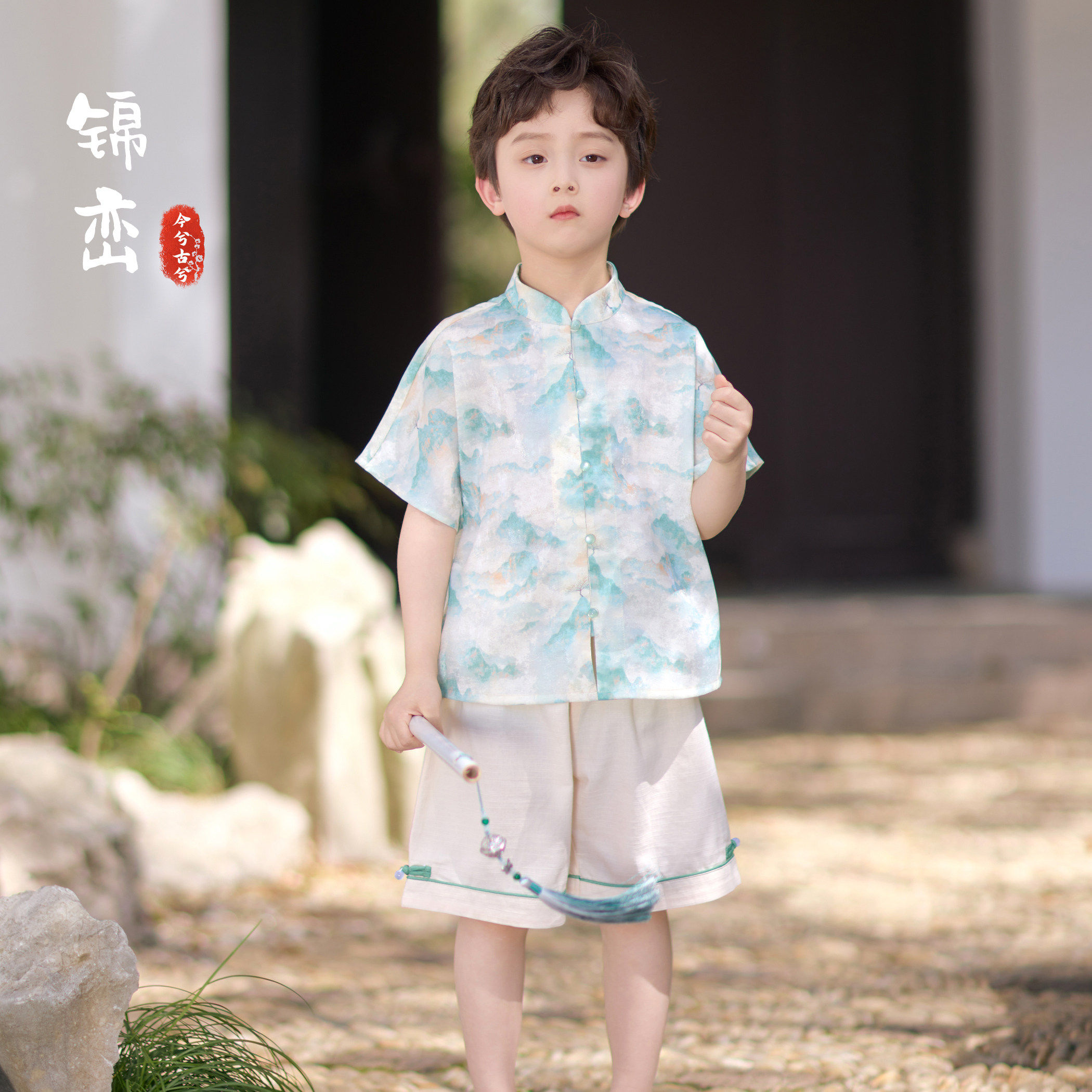 高档今兮古兮唐装男童夏