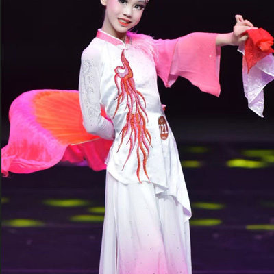 高档儿童秧歌演出服扇子