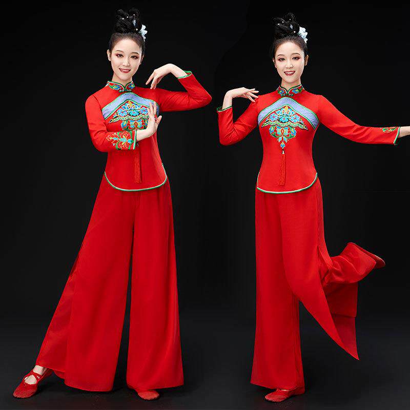 韩式秧歌演出服成人舞台表演舞台胶州秧歌新款服服中老年打鼓装20