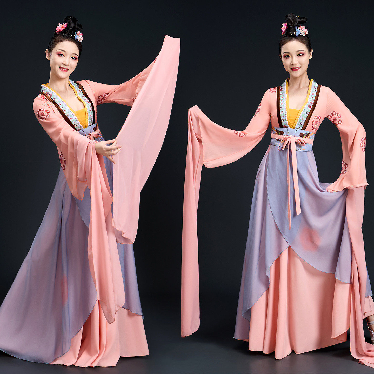 高档古典舞演出服女飘逸