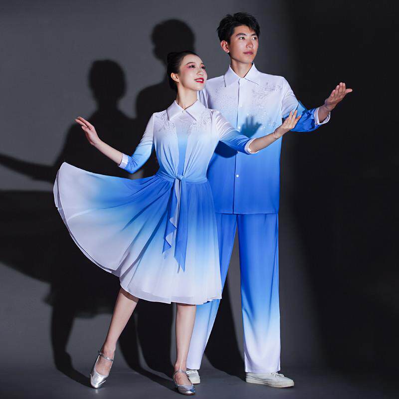 韩式快板舞蹈服装开场男女现代舞大演出服合唱团歌伴舞洋装青春活