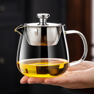 冠发加厚玻璃公道杯茶漏一体大号公杯耐热小青柑冲茶器茶具分茶器