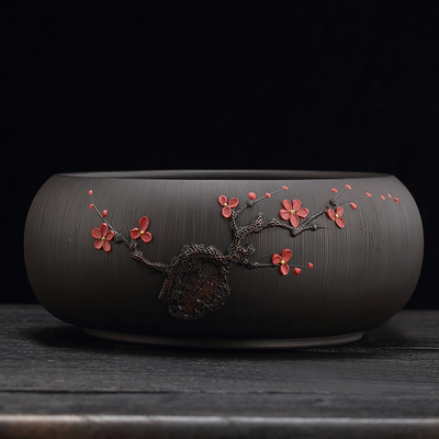 云南水盂冠发梅花根艺日式