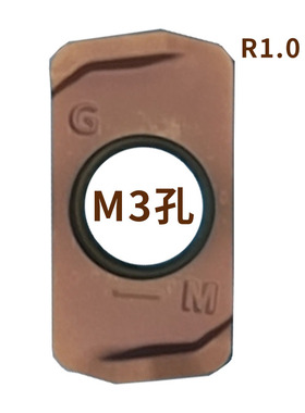 LOGU030310铣刀片加硬快进给双面开粗钢件不锈钢铸铁模具钢大孔m3