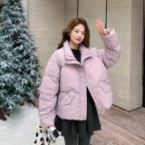 【性价比高】大货已出，学院风芋紫色50绒羽绒服091A-y03P215k318，女装羽绒服，浙宝091A