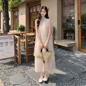 新款，现货绣花温柔风吊带连衣裙091A-2610p155k248图片