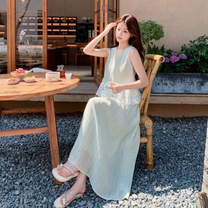 26夏新款，青花绿花边两件套091A-2608p160k258图片