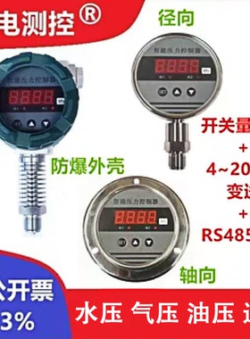 FD100XB 数显 数字电接点压力表 上下限输出 4~20mA RS485压力表