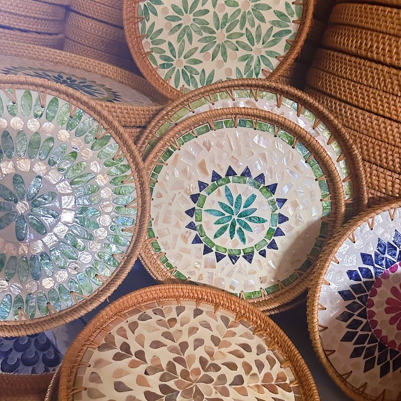 北欧藤编水果盘客厅茶几贝壳茶盘托盘零食收纳盘圆早餐点心盘清仓,收纳整理,其他收纳篮,淘宝优惠券,粉丝福利购,淘宝优惠卷