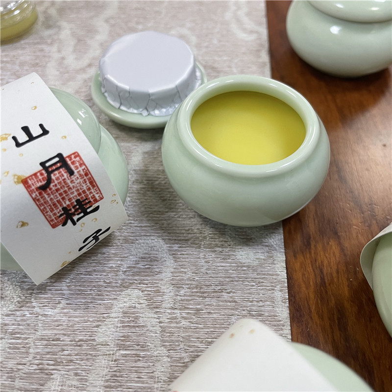 古风固体香膏纯手工制作天然香膏玉兰花薄荷桂花精油清雅持久淡香