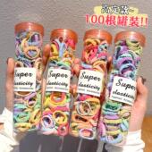 儿童皮筋灌装 不伤发花边橡皮筋女童扎头发发圈宝宝头绳马卡龙色系