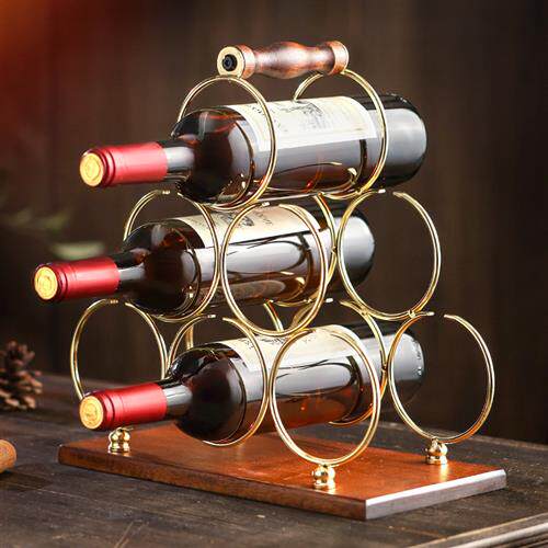 创意红酒架摆件实木葡萄酒架倒挂红酒杯架家用客厅欧式酒柜展示架